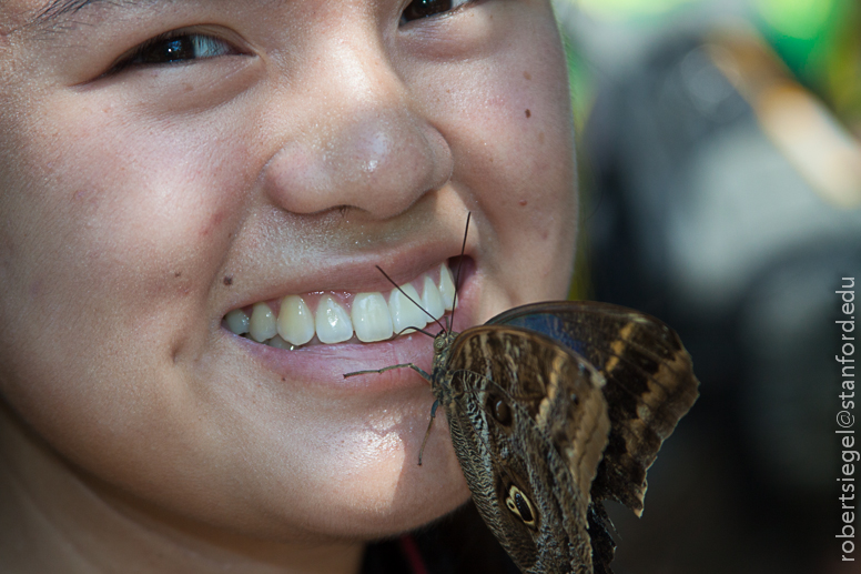 Sarah with butterfly